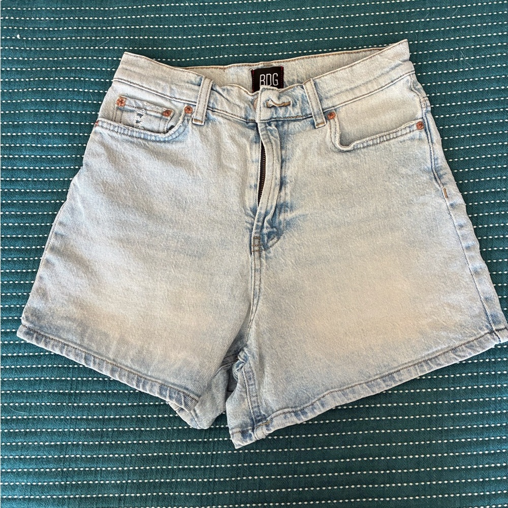 BDG Faded Blue Denim Shorts
